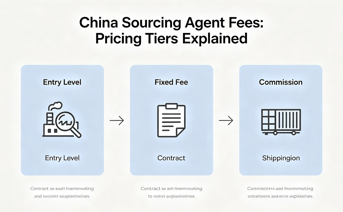 How much does a sourcing agent charge in China in 2026 02