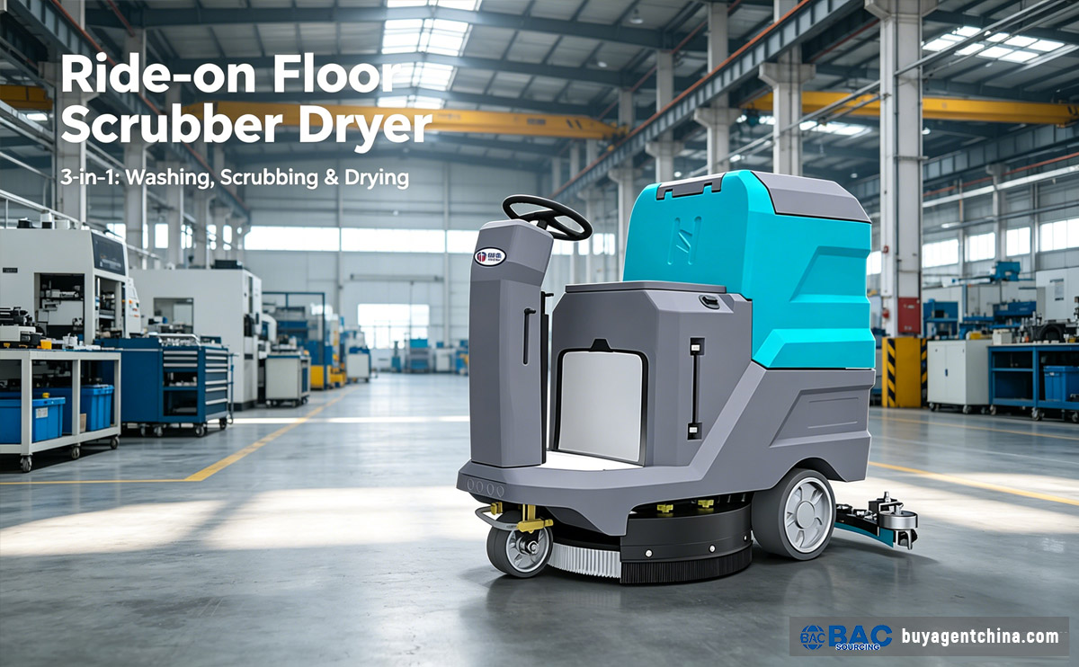 How to Source Floor Scrubbers from China 01 Ride-on Floor Scrubber Dryer