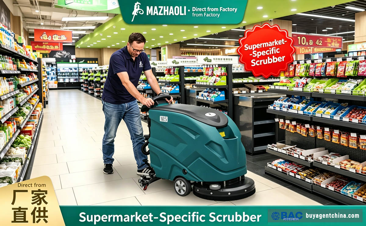 How to Source Floor Scrubbers from China 05 Mazhaoli Supermarket-Specific Floor Scrubber Dryer