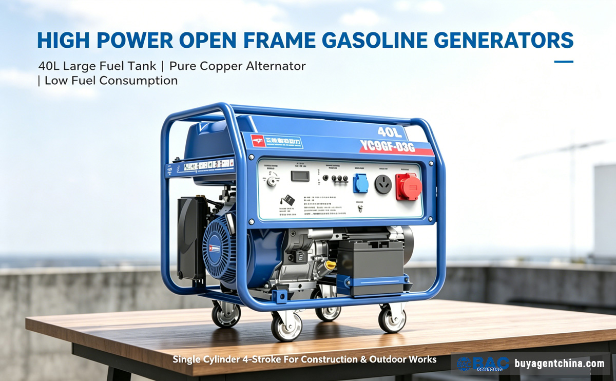 How to Source Generators from China Cost-Effectively 02 HIGH POWER OPEN FRAME GASOLINE GENERATORS