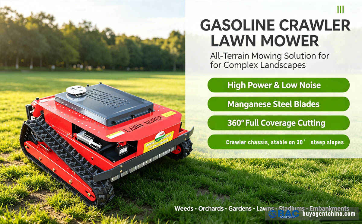 How to Source Lawn Mowers from China 01 Gasoline Crawler Lawn Mower
