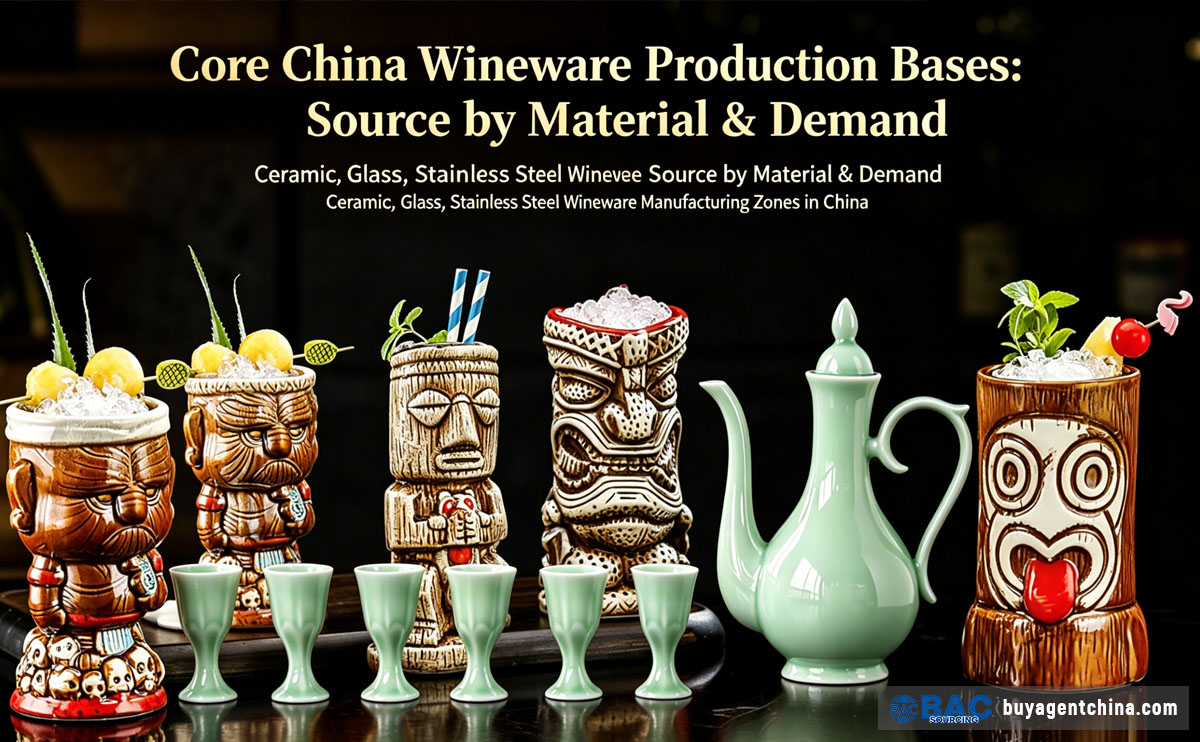 How to Source Wineware from China 05 Core China Wineware Production Bases of Sourcing by Material and Demand