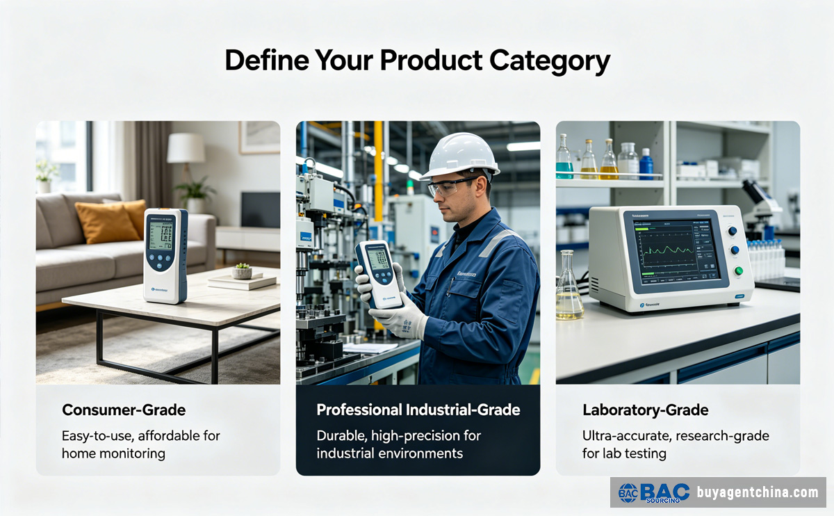 How to Source the Right Formaldehyde Detector in China 02 Define Your Product Category