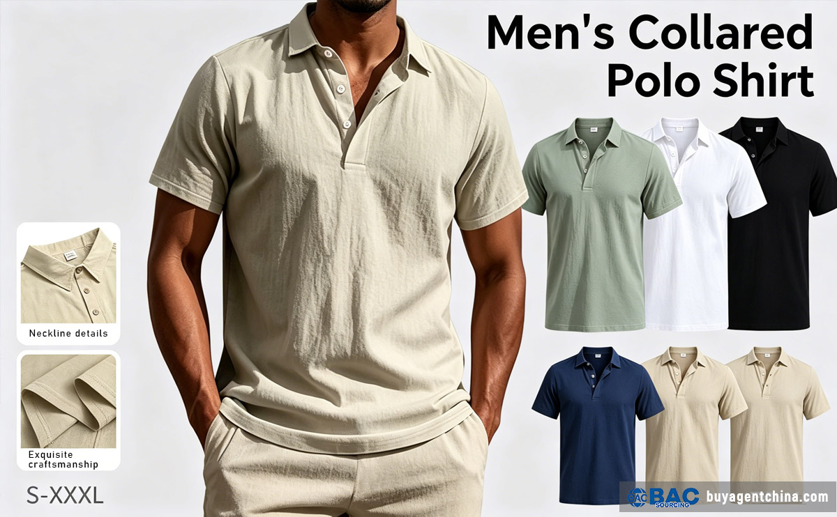 How to Source Qualified Men’s T-Shirts from China 03 Men's Collared Polo Shirt