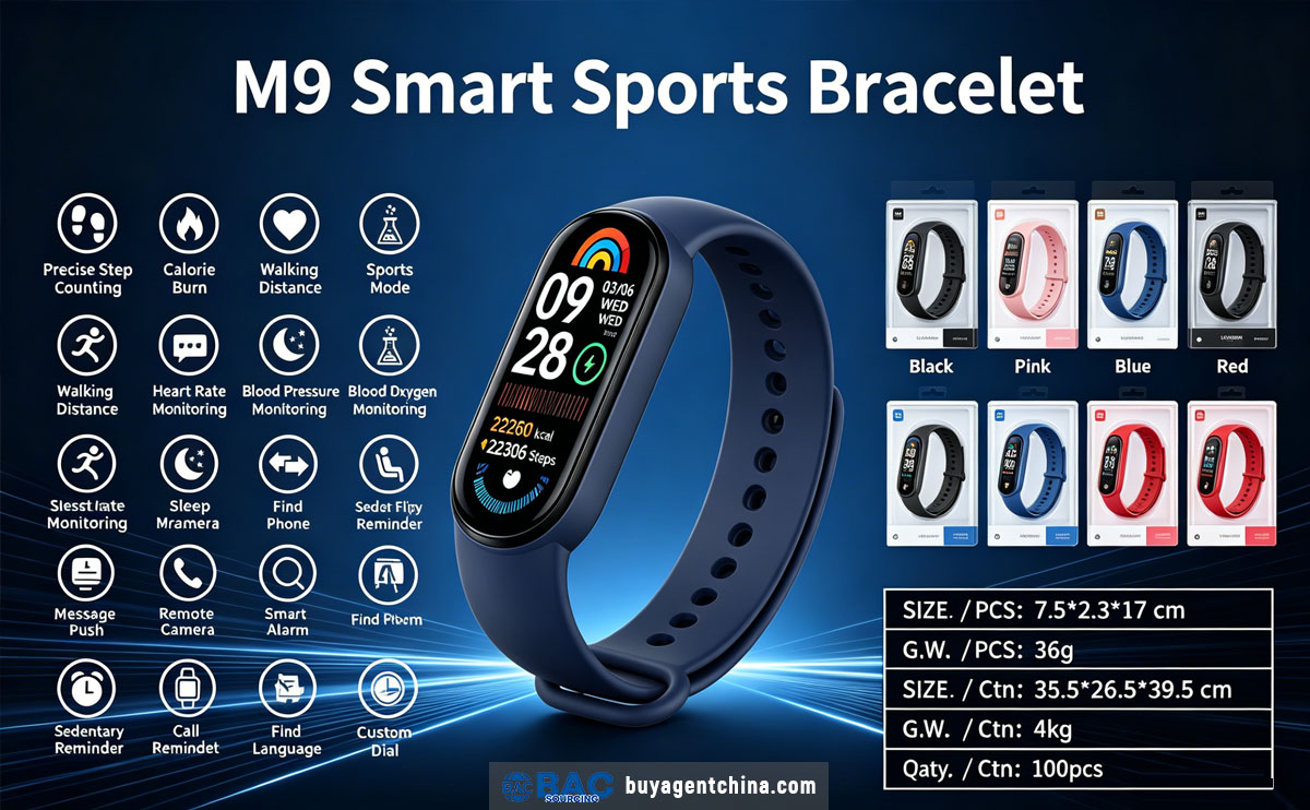 How to Source the Right Smart Bands from China 02-M9 Smart Sports Bracelet