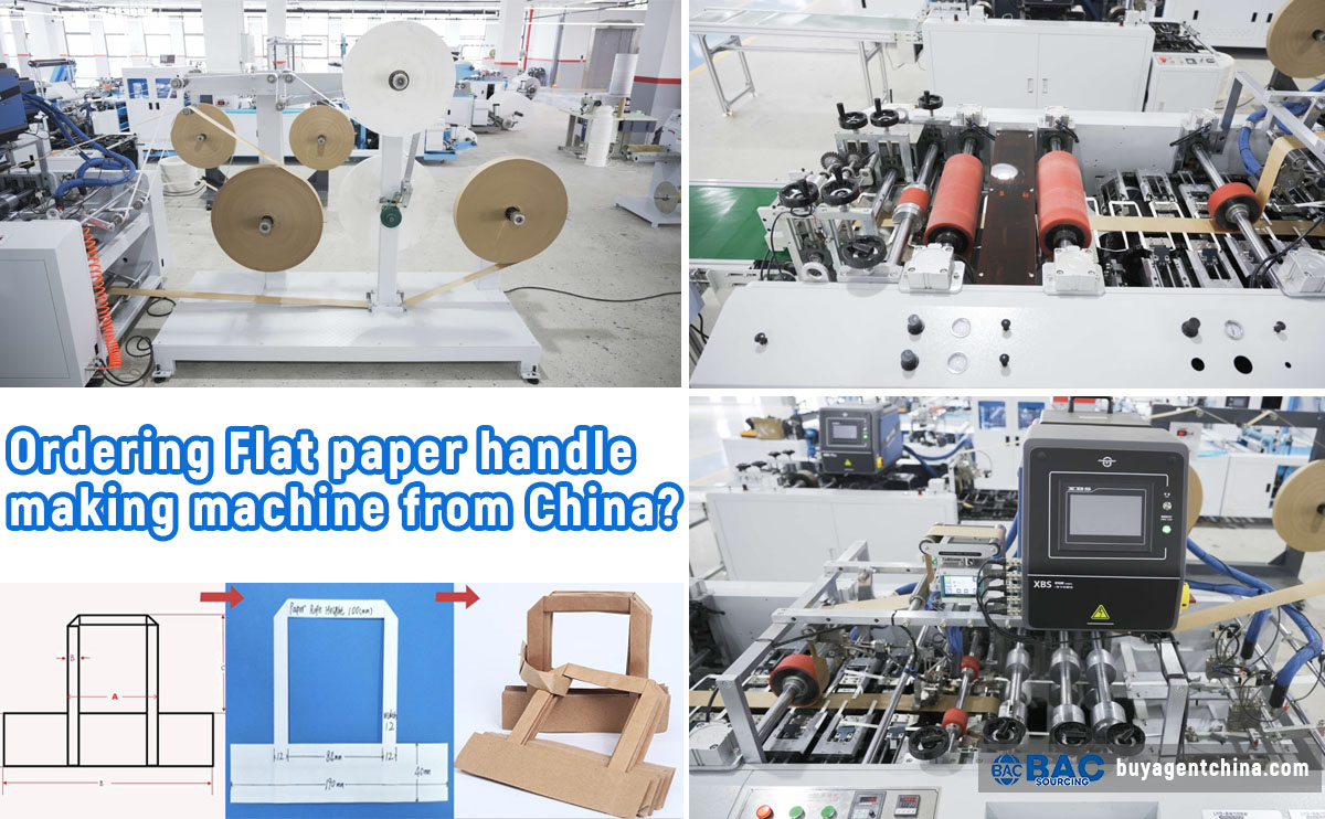 Ordering Flat paper handle making machine from China